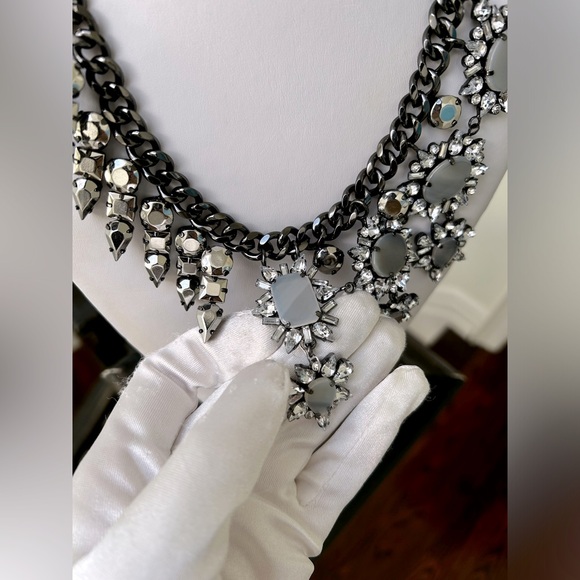 BCBGMAXAZRIA Half Gemstone Spiked Necklace - Picture 6 of 7